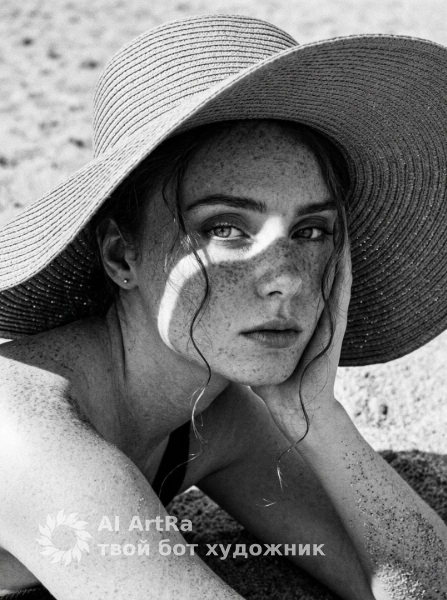 Черно‑белый кадр: свет и песок