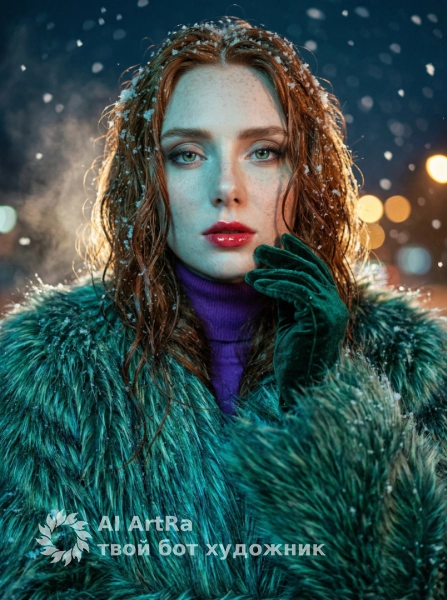 Фотосессия Ночной снегопад