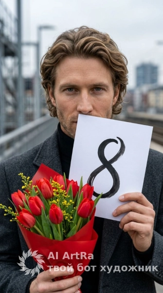 Холодный город, тёплый букет: его 8 марта