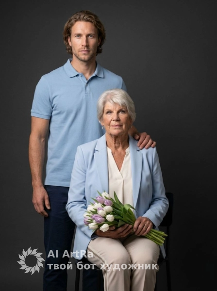 Между поколениями: взгляд, цветы, прикосновение