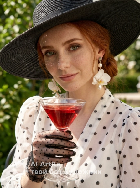 Летний fashion-портрет в шляпе и белом шифоне