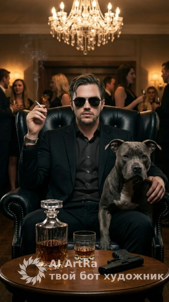 Гангстерский портрет с атмосферой ночного клуба