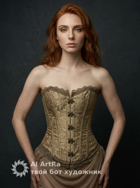 Портрет в золотом корсете, студийная fashion съёмка