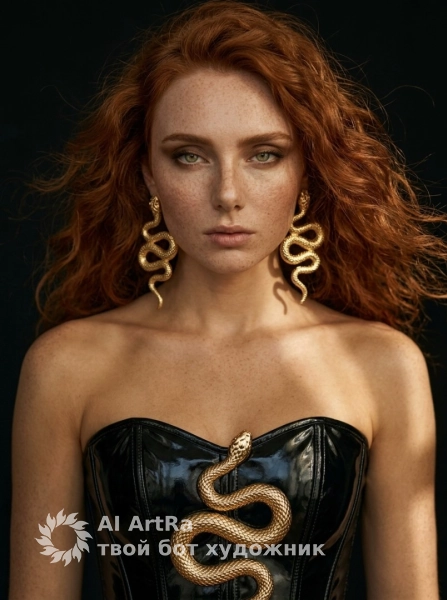 Дерзкая фотосессия в черном корсете с золотыми акцентами