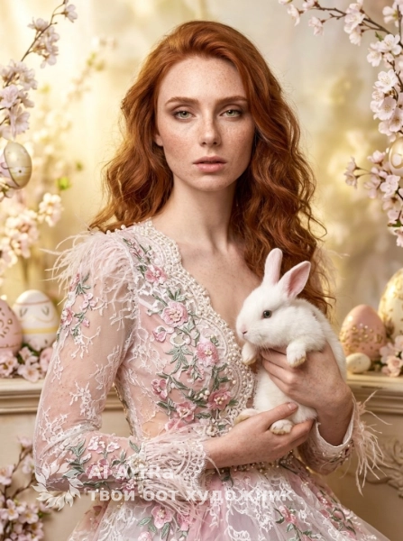 Фэшн-портрет в пасхальной эстетике