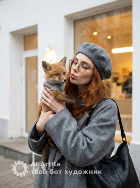 Арт фотосессия с лисенком