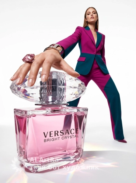 Рекламный фэшн портрет с продуктом в руках перспектива и стиль