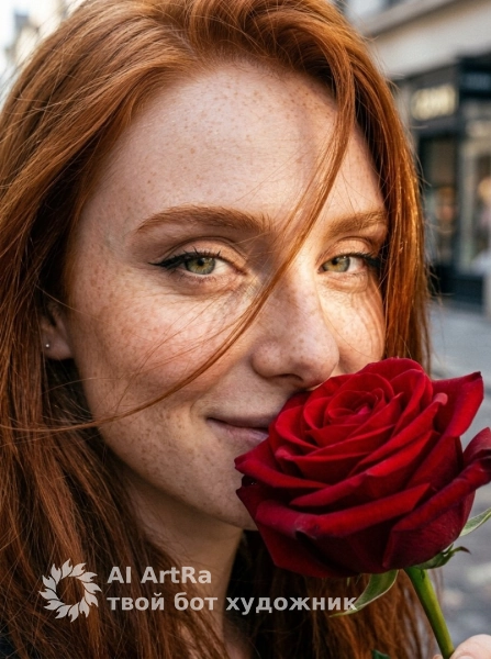 Фотосессия с розой, которая выглядит как кадр из фильма