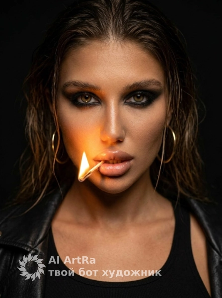 Фотосессия с горящей спичкой