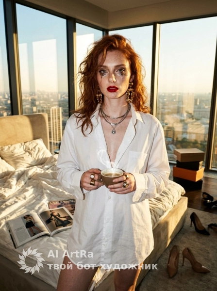 Фотосессия в пентхаусе на рассвете: утренний гламур