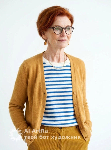 Фотосессия в уютном образе: мягкий портрет с улыбкой и очками