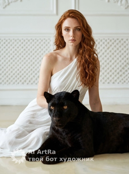 Фотосессия с чёрной пантерой: элегантный образ