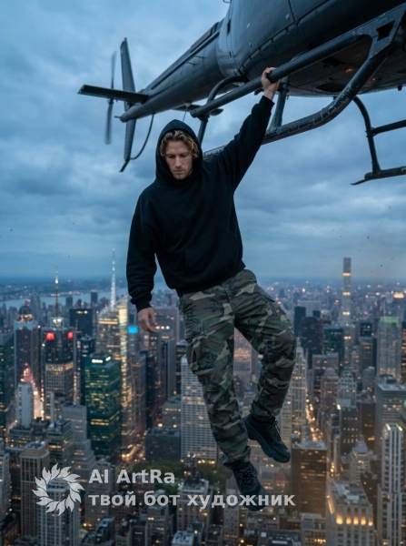 Фотосессия на вертолёте над городом: экстремальный портрет