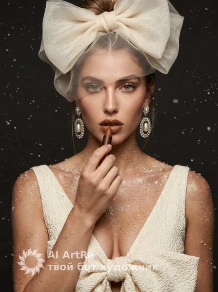 Фотосессия в золотом гламуре: портрет с блеском