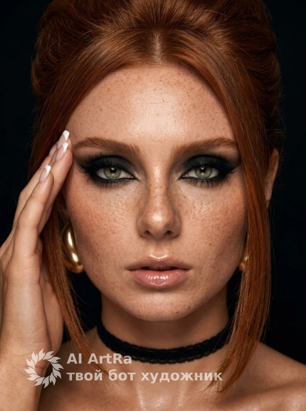 Золотой glamour, крупный портрет с выразительным взглядом