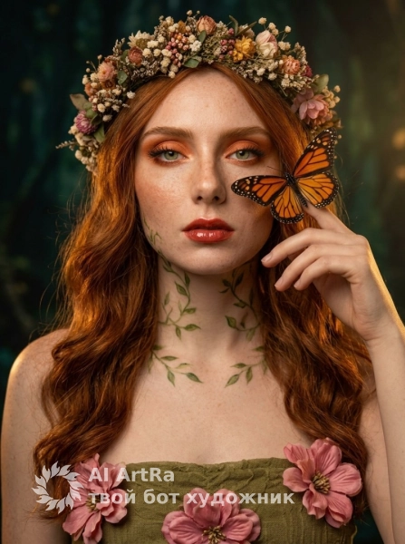 Мистическая фотосессия с бабочкой