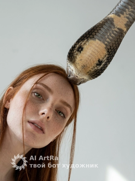 Дерзкая фотосессия с королевской коброй и взглядом в камеру