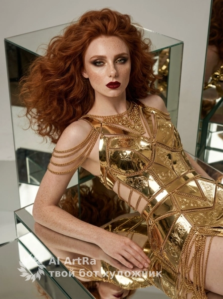 Глянцевая фотосессия в стиле золотой высокой моды