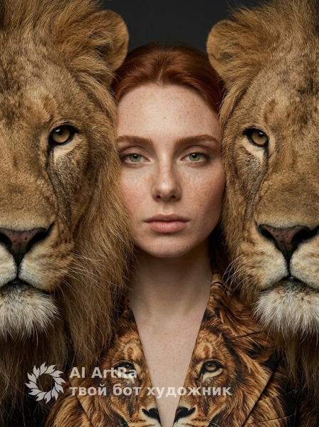 Кинематографичная фотосессия с дикими львами