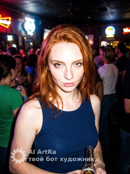 Винтажная фотосессия в баре с эффектом старой цифровой камеры