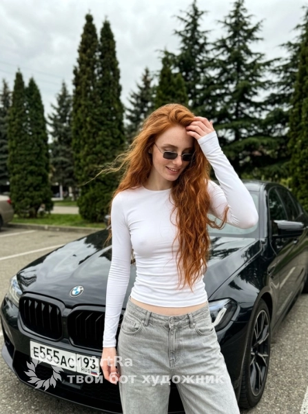 👄 Женские Девушка у чёрного bmw