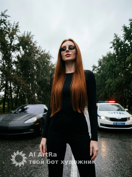 Дерзкий кадр с ДПС на мокрой трассе - 